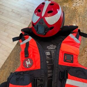Brand new - AV 800 First Watch Life Jacket and Helmet